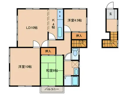 ジャパンビル大船(3LDK/2階)の間取り写真