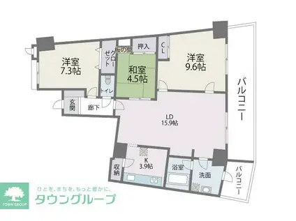 アイランドシティ インフィニガーデンノース(3LDK/2階)の間取り写真