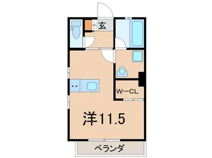 エルセラーン5-1(ワンルーム/1階)の間取り写真