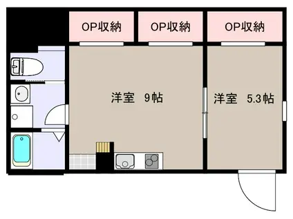 STELLAR上高田(1DK/3階)の間取り写真