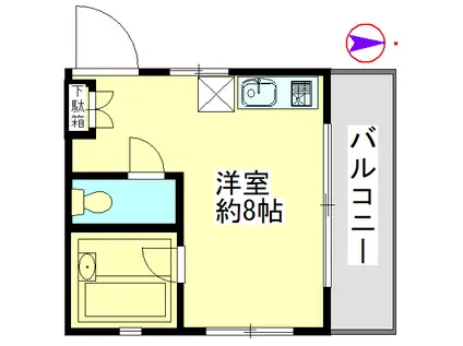 サカエビル(ワンルーム/3階)の間取り写真