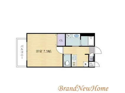 ジーイーキャトフ(1K/2階)の間取り写真