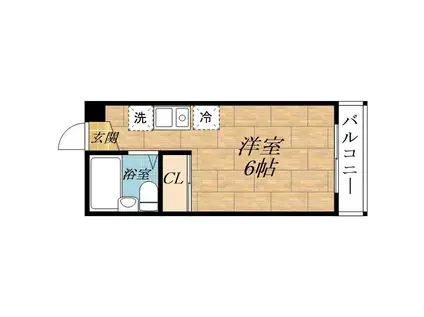 阪本レディースマンション(ワンルーム/3階)の間取り写真