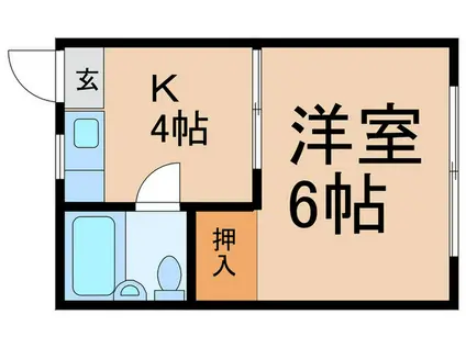 鈴木コーポ(1K/2階)の間取り写真