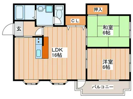 イルパラッツオ(2LDK/1階)の間取り写真