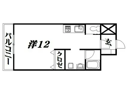 マ・グランIII(ワンルーム/2階)の間取り写真