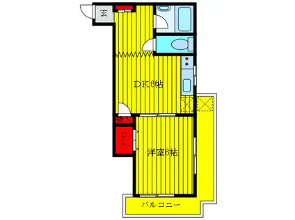 第二ホシノコーポ(2K/4階)の間取り写真