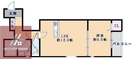 ハウスモメゾン大浜 A(1LDK/1階)の間取り写真