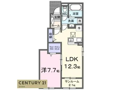 マリンブリーズ I番館(1LDK/1階)の間取り写真