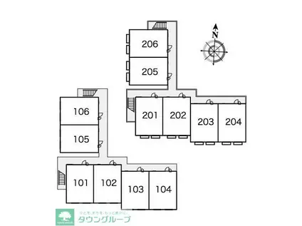 レオパレスメルベーユ(1LDK/1階)の間取り写真