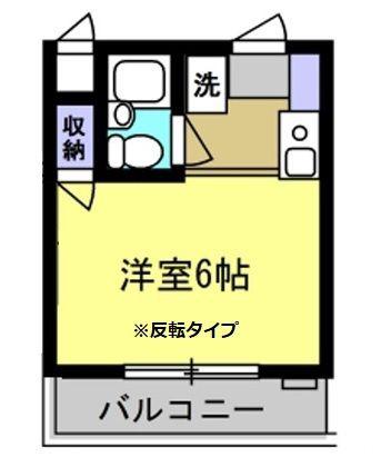 リバーサイド葉山(1K/2階)の間取り写真