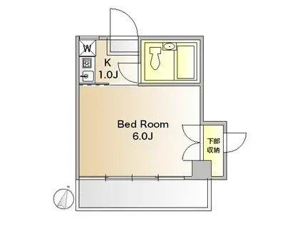 えびすハイム(1K/2階)の間取り写真