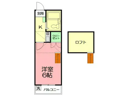 アクアミツナオII(1K/1階)の間取り写真