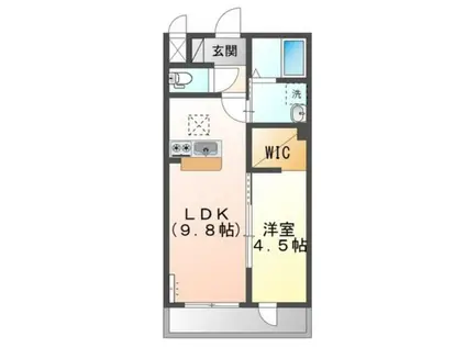 BELIEVE HANAZONO (1LDK/2階)の間取り写真