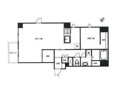 南青山ユニハイツ(1LDK/7階)の間取り写真