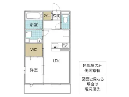 プレミスト東石川(1LDK/2階)の間取り写真