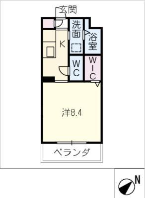 レジデンツ ナチュア(1K/1階)の間取り写真