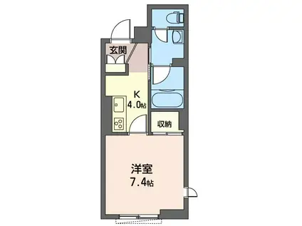 VIA SOLE(1K/2階)の間取り写真