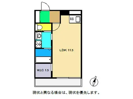 CIEL III(ワンルーム/1階)の間取り写真