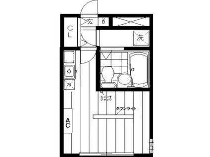 ATLAS CARO与野上落合(ワンルーム/3階)の間取り写真