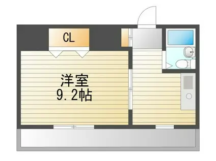 カーサ・グランディール(1DK/3階)の間取り写真