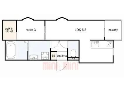 REGALEST尼崎(1LDK/1階)の間取り写真