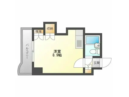 シティハイムN15A棟(ワンルーム/3階)の間取り写真