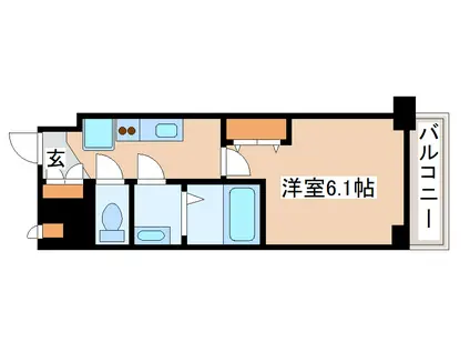 ファステート神戸サルビア(1K/4階)の間取り写真