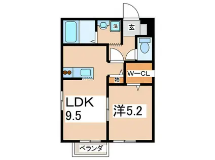 フォーレスト湘南(1LDK/2階)の間取り写真