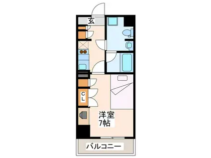 FLAT 熊本(1K/5階)の間取り写真