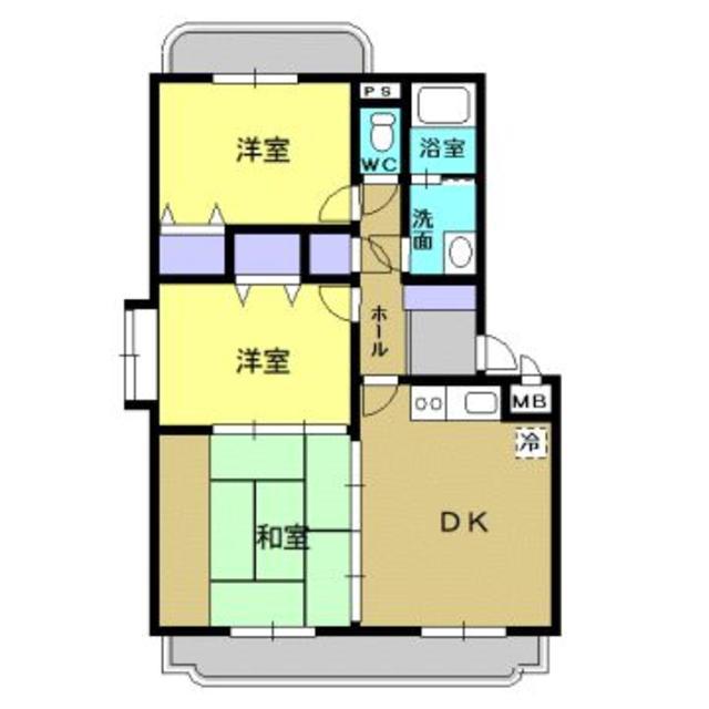 ユーミーひさえだC棟(3DK/3階)の間取り写真