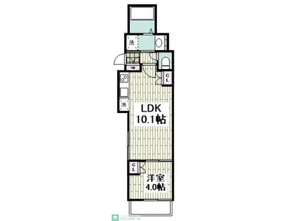RESIDIA-M(1LDK/1階)の間取り写真