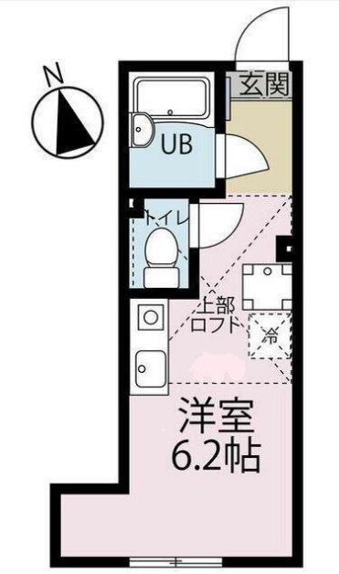 クレーンイーストヒルズ(ワンルーム/2階)の間取り写真