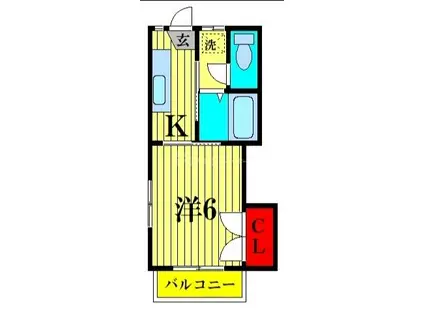 コーポセラール1(1K/2階)の間取り写真