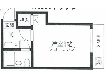 メゾンブランA棟(1K/2階)の間取り写真