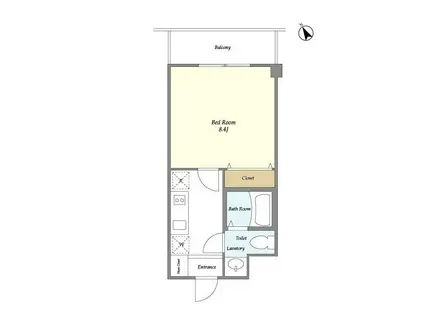 AYUTAKAII(1K/3階)の間取り写真