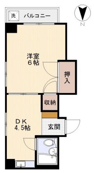 RGT竹屋町BUILDING(1DK/5階)の間取り写真