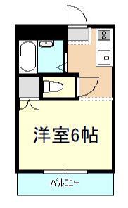 マンション モリヤ (1K/2階)の間取り写真