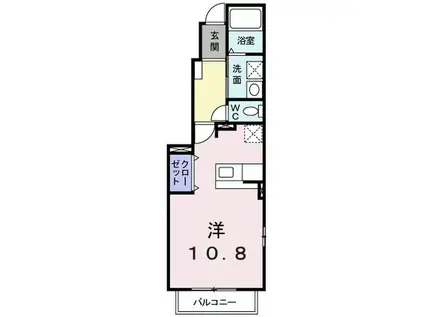 サニ-ブリーズ(ワンルーム/1階)の間取り写真