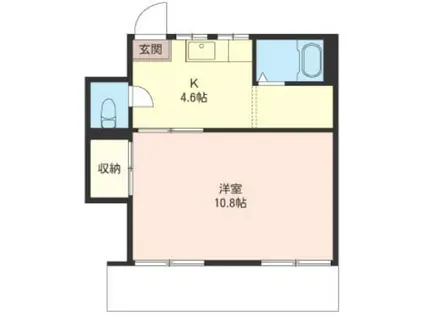 サングリーン桂台(2K/1階)の間取り写真