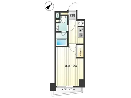 アンソレイユ西日暮里(1K/3階)の間取り写真