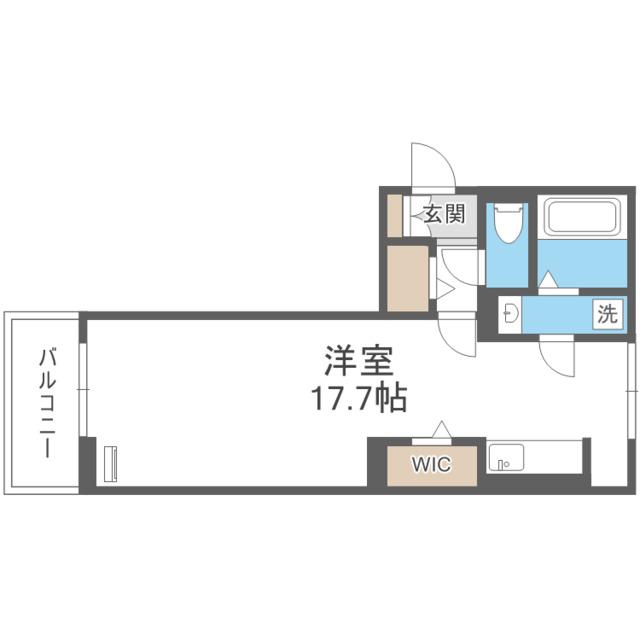 DーROOM石丸(ワンルーム/1階)の間取り写真
