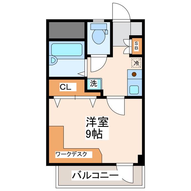 アネシス水前寺(1K/3階)の間取り写真