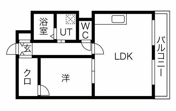 レインボーコートパートII(1LDK/2階)の間取り写真