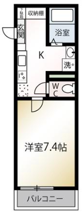 MQUARTO成増(1K/2階)の間取り写真