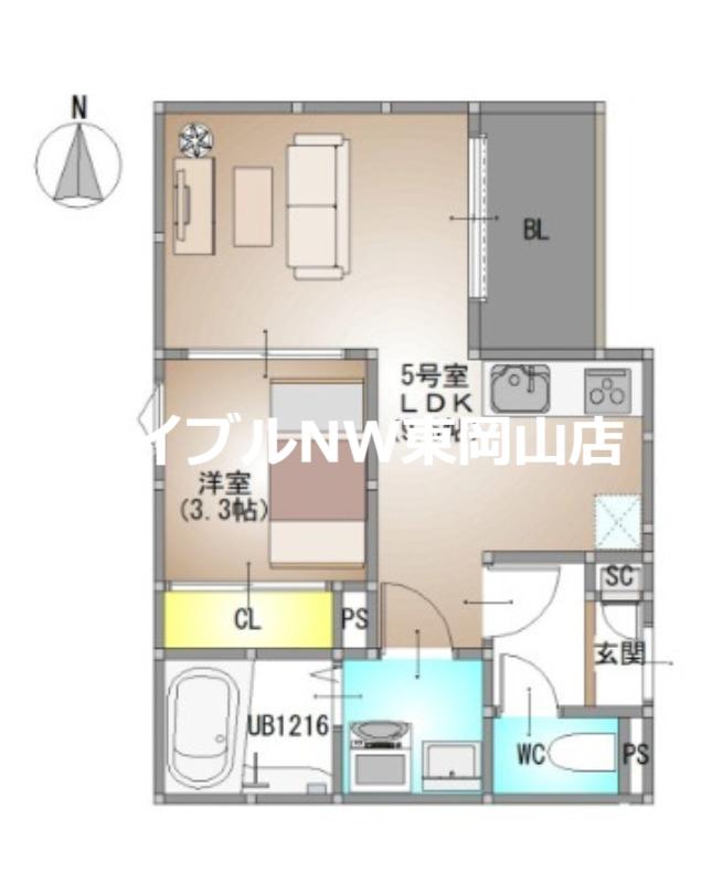 REGALEST PLUS(1LDK/1階)の間取り写真