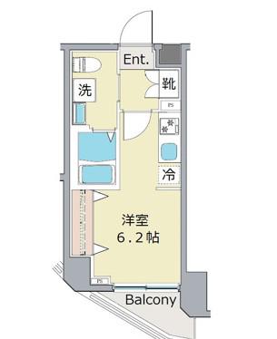 クレヴィスタ池袋本町(ワンルーム/5階)の間取り写真