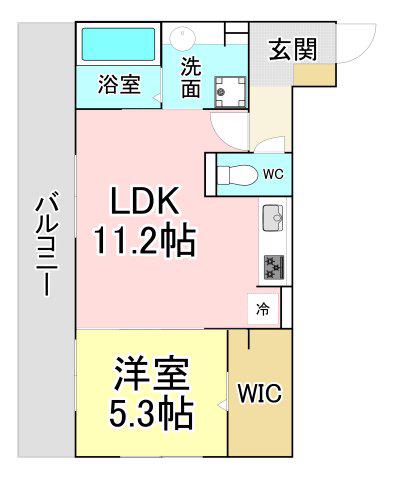 エレガンスHIMIS(1LDK/3階)の間取り写真