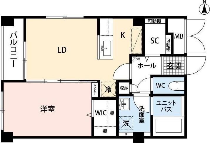 LALBA DI SECONDO(1LDK/3階)の間取り写真