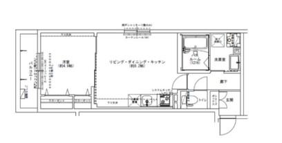 LUIS APARTMENT 長瀬ノール(1LDK/2階)の間取り写真